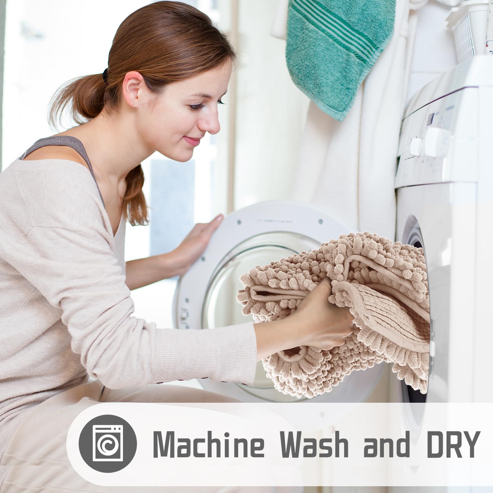 Yimobra Original Luxury Chenille Bathroom Rug Mat, Runner Rugs 60.2 X 24 Inches, Soft And Comfortable, Large Size, Super Absorbe